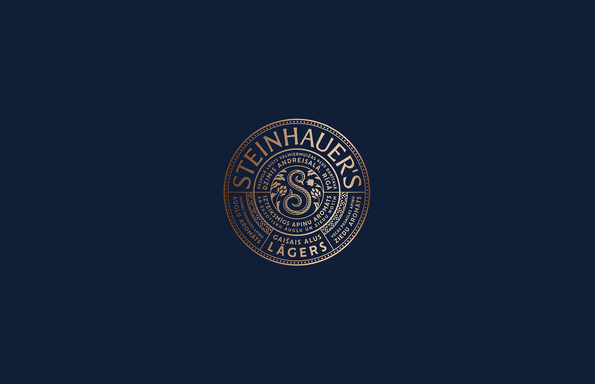 Steinhauer's lager identity & packaging