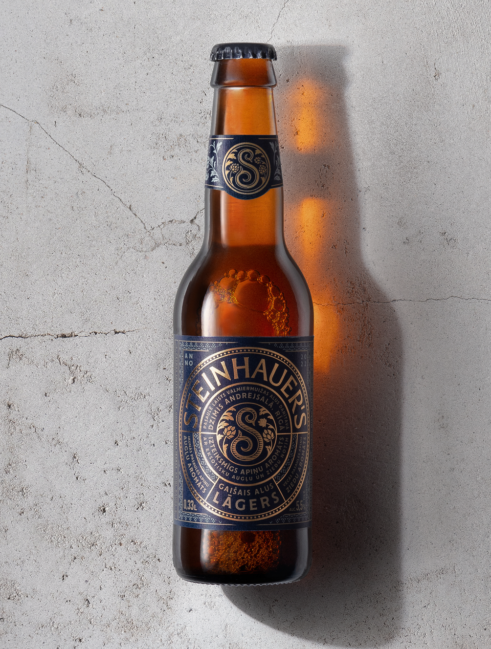 Steinhauer's lager identity & packaging