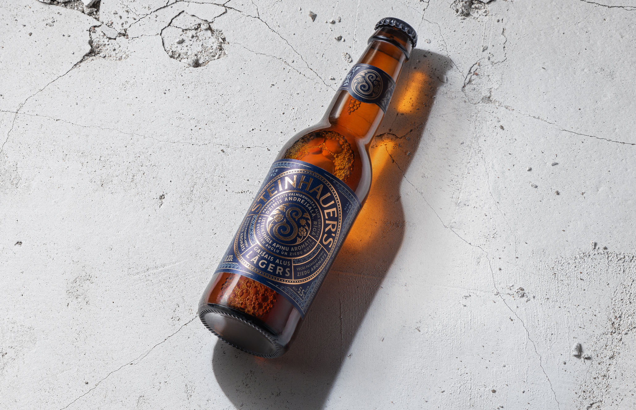 Steinhauer's lager identity & packaging