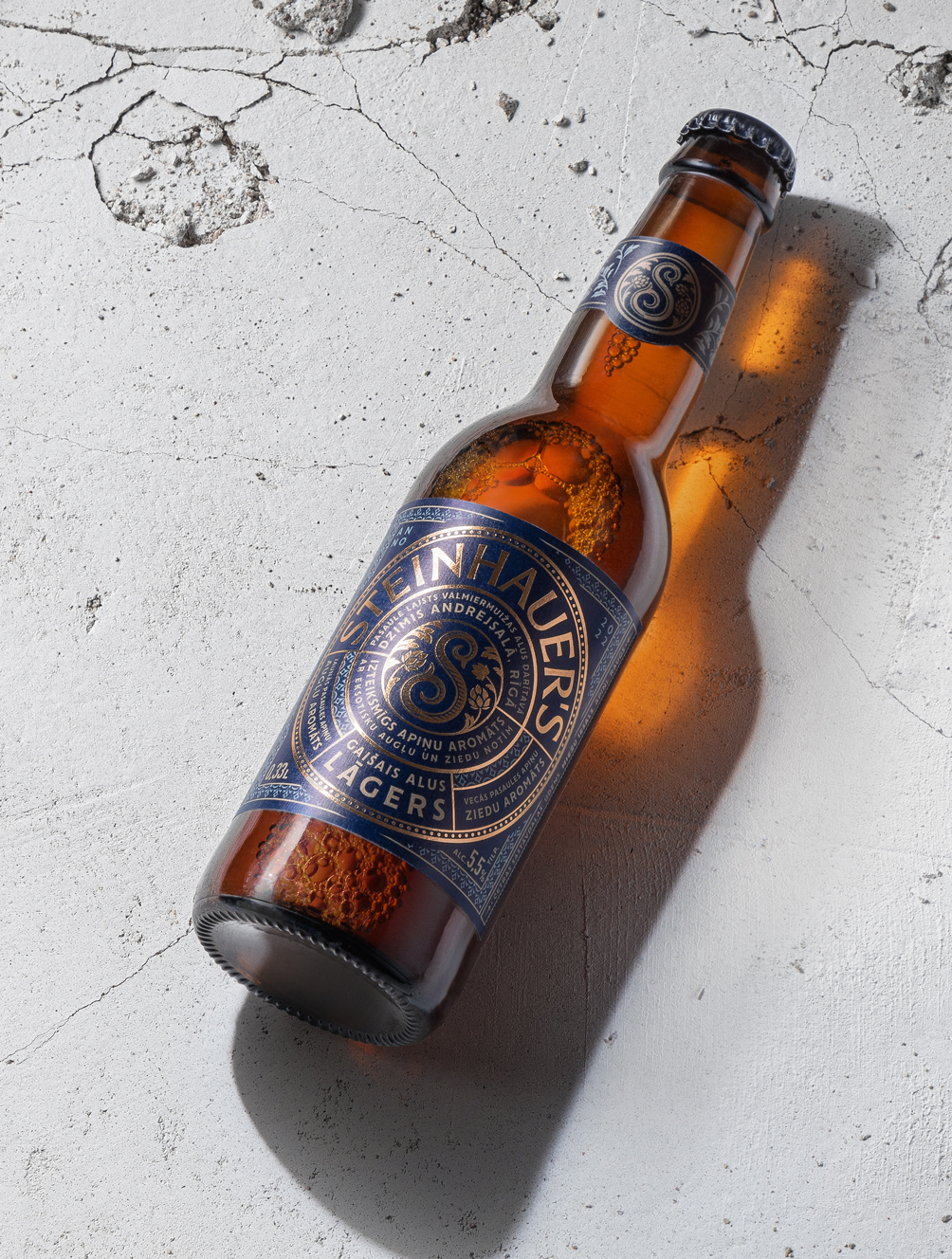 Steinhauer's lager identity & packaging