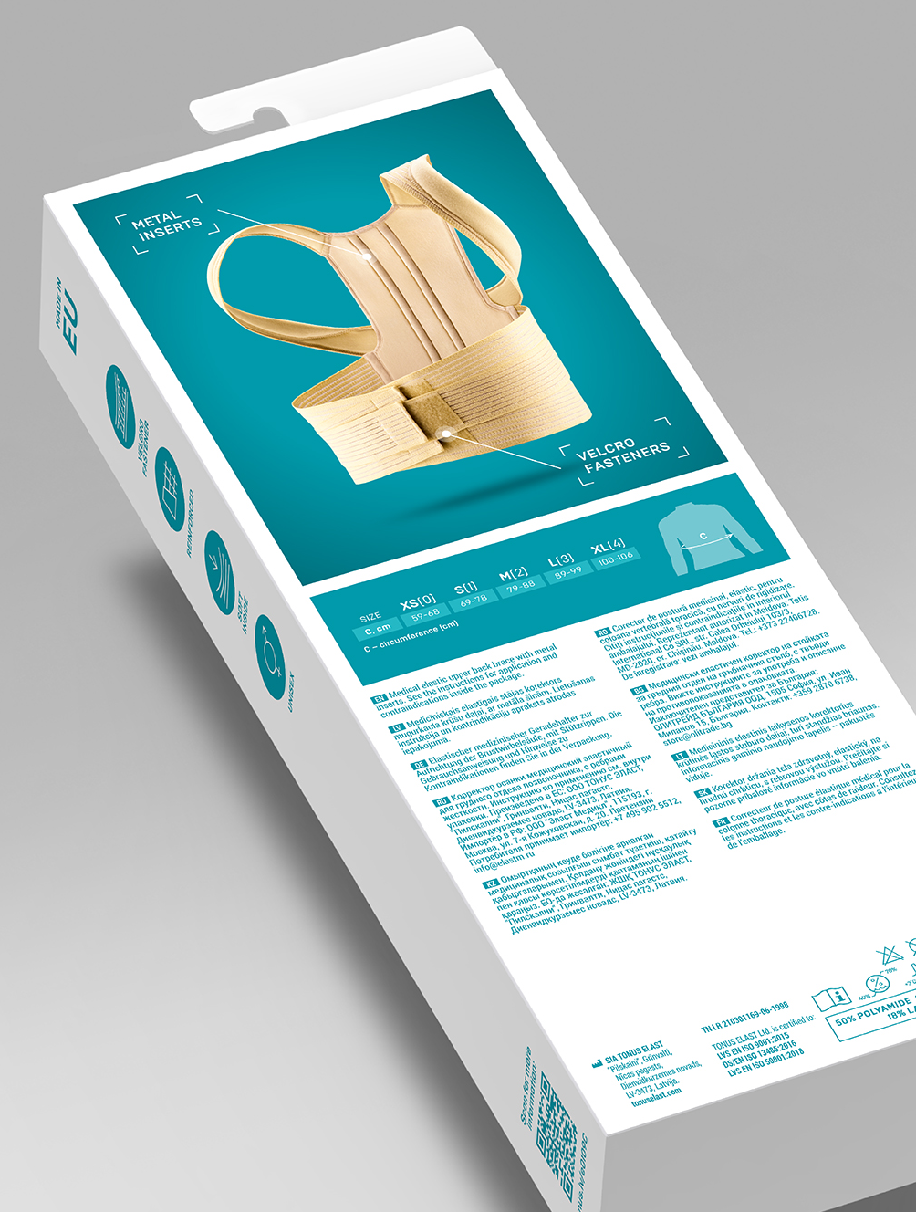 Tonus Elast elastic medical products identity & packaging