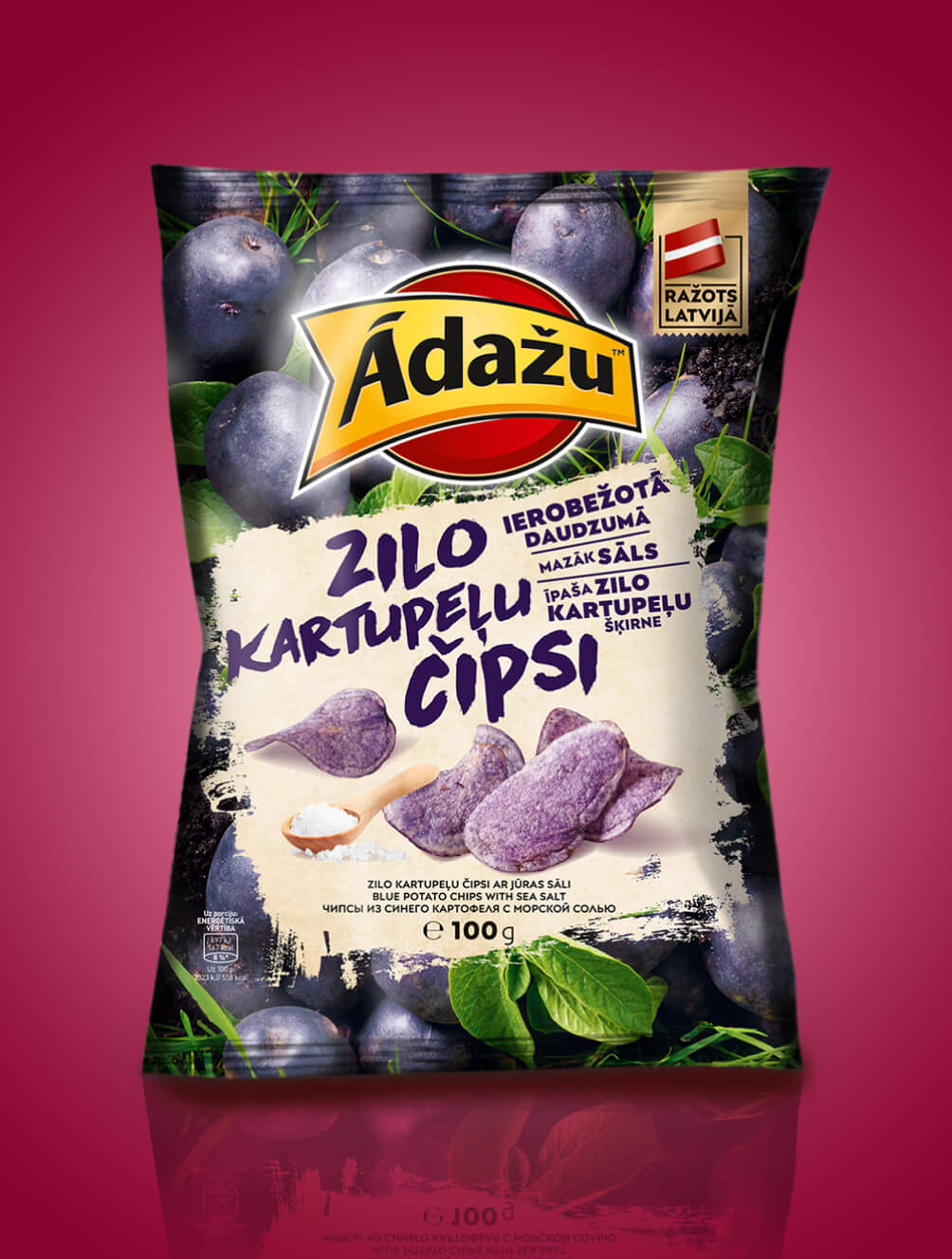 Ādažu čipsi salty snacks packaging