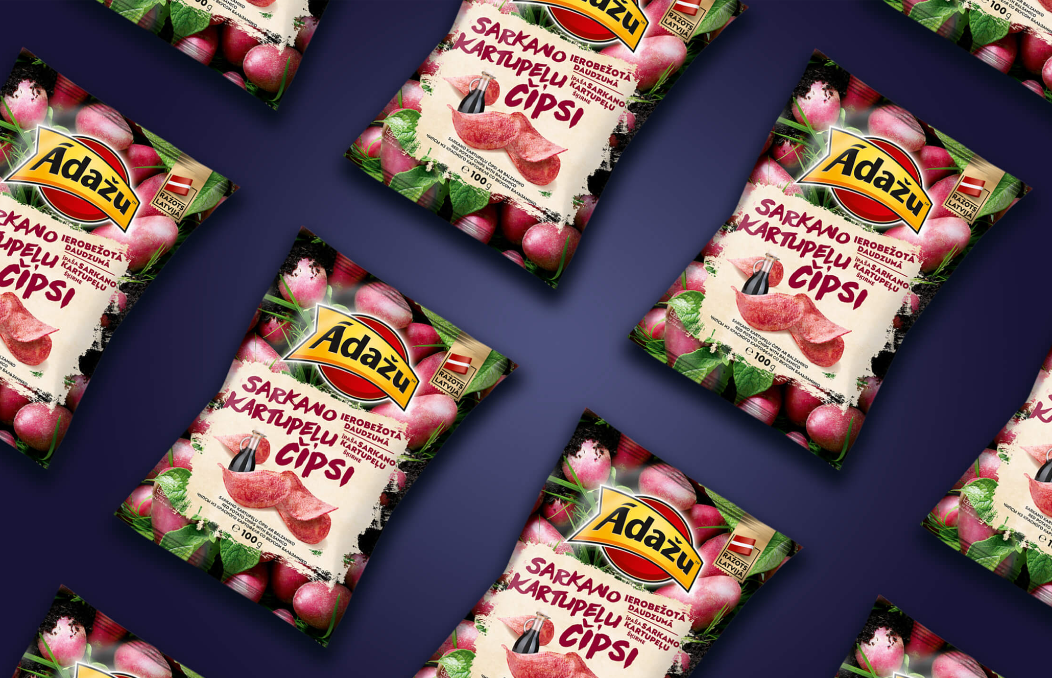 Ādažu čipsi salty snacks packaging