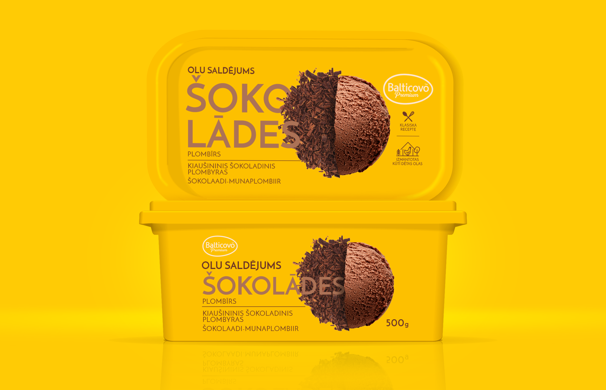 Balticovo egg ice cream packaging