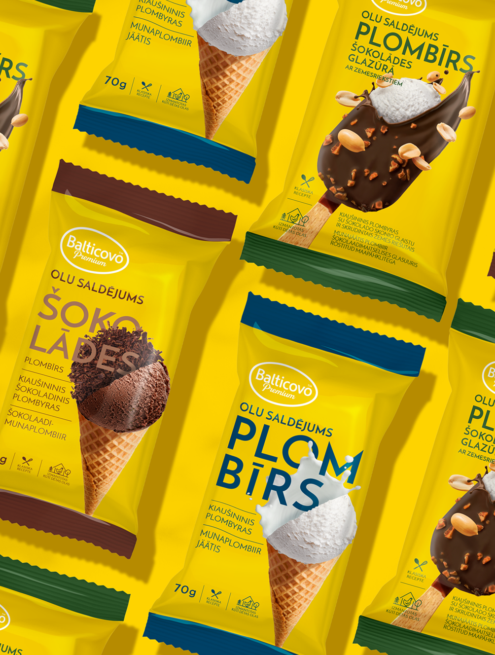 Balticovo egg ice cream packaging