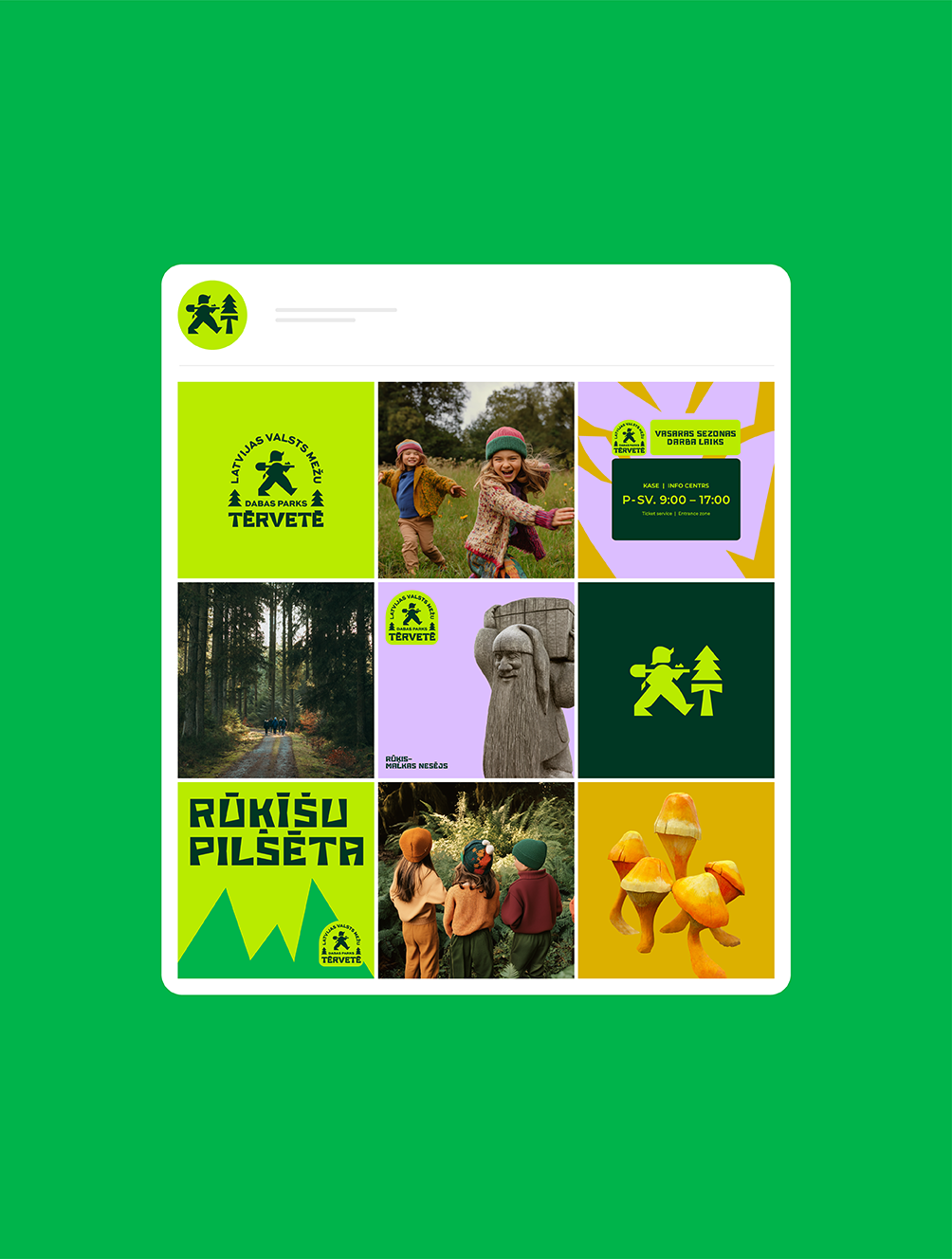 Latvia's State Forests Nature park in Tērvete Identity